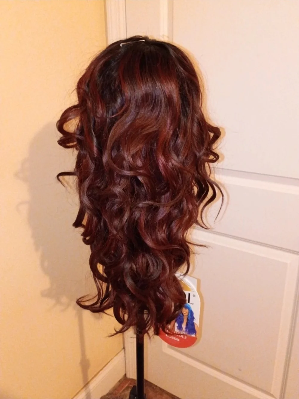 Vixen Wolf Long Wavy Wig with Bangs - Burgundy